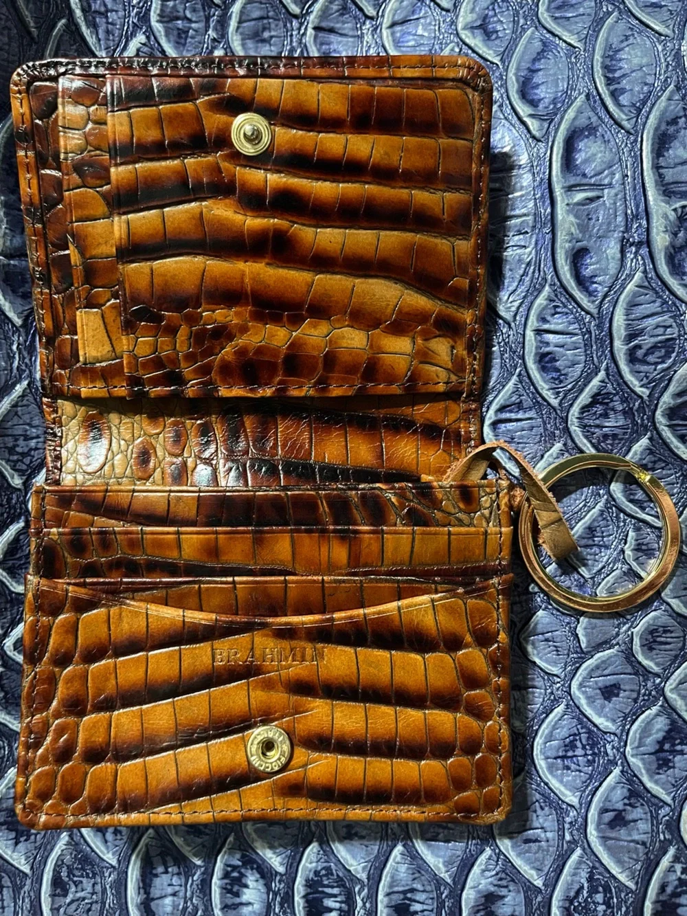 Brahmin Mini vintage Keyring wallet